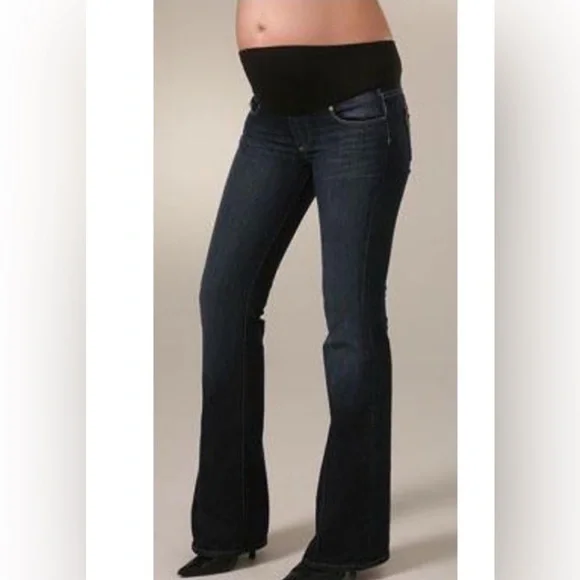 Paige Denim Maternity Laurel Canyon Maternity Low Rise Bootcut Jeans size 26 - Picture 2 of 10
